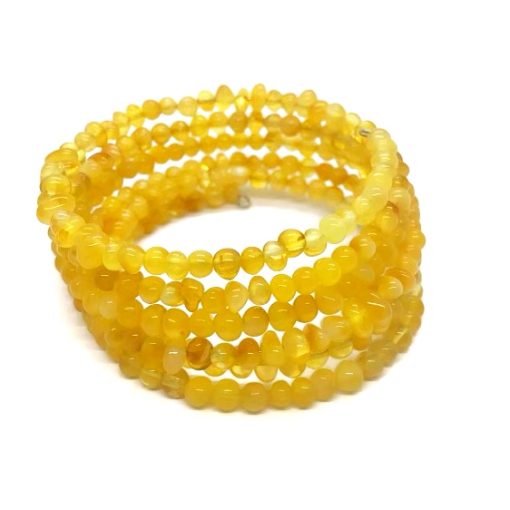 Butterscotch Amber Memory Wire Bracelet