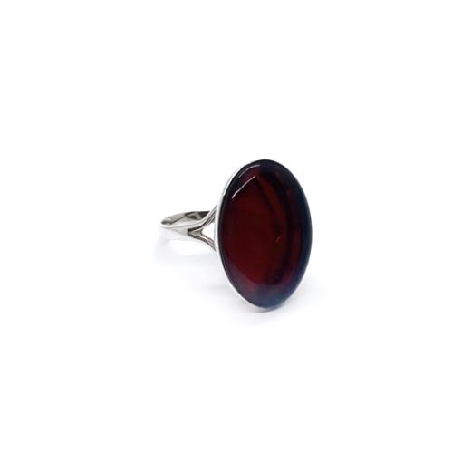 Cherry Amber Sterling Silver Ring - Image 3