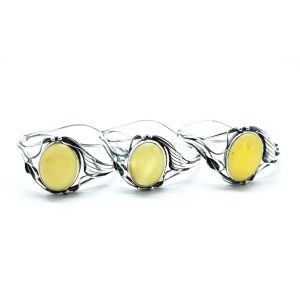 Alternative view of Butterscotch Amber Sterling Silver Cuff Bracelet