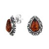 Baltic Amber Sterling Silver Earrings. Amber Jewelry
