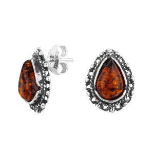 Baltic Amber Sterling Silver Earrings. Amber Jewelry