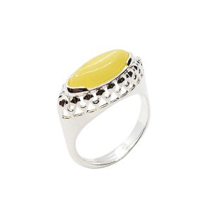 Alternative view of Butterscotch Amber Sterling Silver Ring