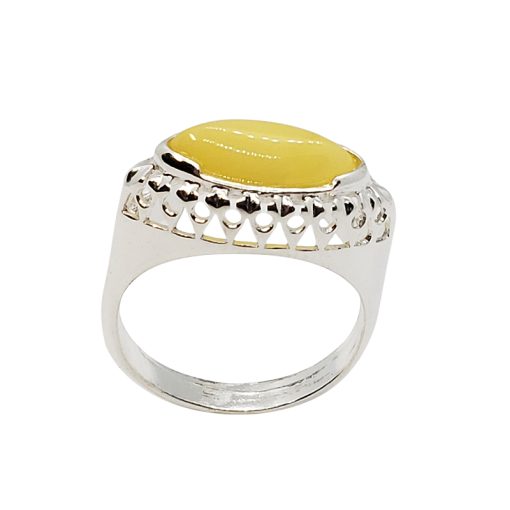 Butterscotch Amber Sterling Silver Ring
