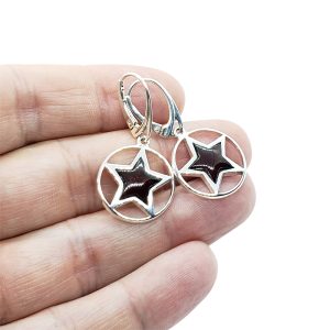 Alternative view of Star Cherry Amber Silver Earrings