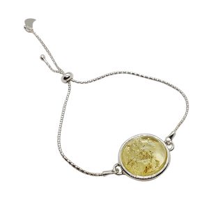 Citrine Amber  Stones Adjustable Bracelet