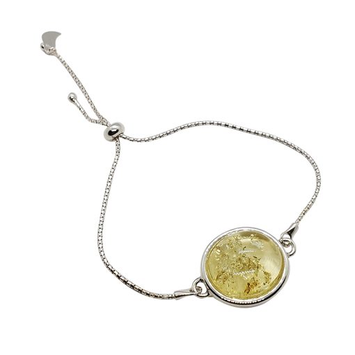 Citrine Amber  Stones Adjustable Bracelet