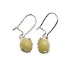 Baltic Amber Sterling Silver Flower Earrings. Amber Jewelry