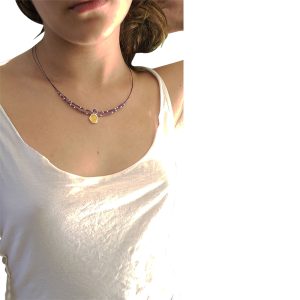 Alternative view of Butterscotch Amber / Amethyst Necklace