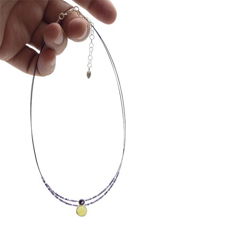 Butterscotch Amber / Amethyst Necklace - Image 3
