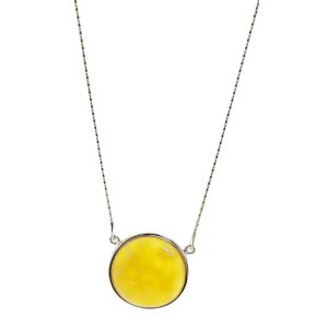 Butterscotch Amber Sterling Silver Slider Necklace