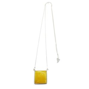 Butterscotch Amber Sterling Silver Slider Necklace